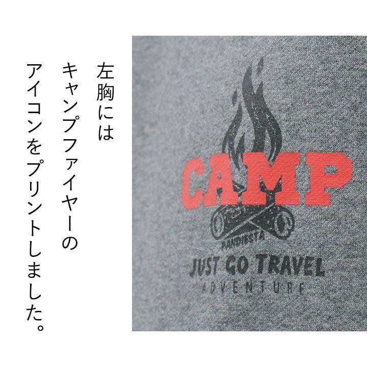 トップス トレーナー 長袖 タートル リブタートル スウェット スエット 裏毛 キャンプファイヤー プリント パンダ 多ポケット PANDIESTA JAPAN | PATY | 12