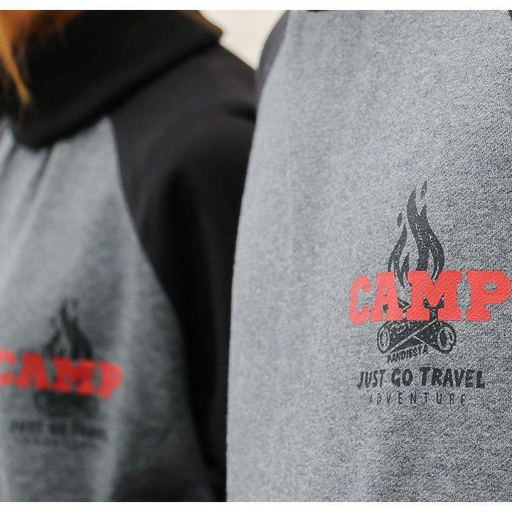 トップス トレーナー 長袖 タートル リブタートル スウェット スエット 裏毛 キャンプファイヤー プリント パンダ 多ポケット PANDIESTA JAPAN | PATY | 05