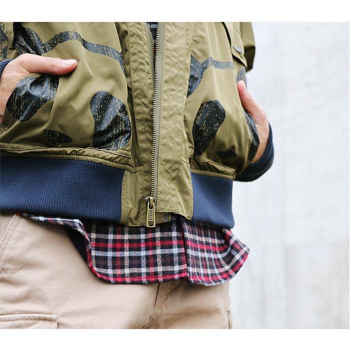 アウター MA-1 フード付き プリント パンダ 刺しゅう フード取り外し可能 ミリタリージャケット ショート丈 長袖 リブ PANDIESTA JAPAN | PATY | 05