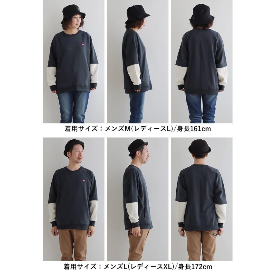 重ね着 風 トレーナー 軽い 暖かい 裏起毛 薄手 秋 オーバーサイズ ワイド すっきり 着痩せ 長袖 スウェット お尻 隠れ TOneontoNE トーン パティ | PATY | 13