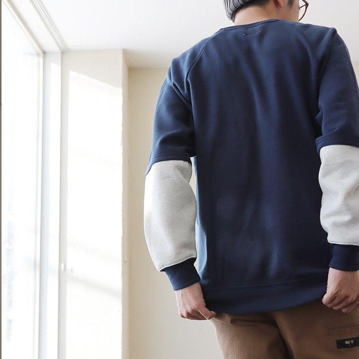 重ね着 風 トレーナー 軽い 暖かい 裏起毛 薄手 秋 オーバーサイズ ワイド すっきり 着痩せ 長袖 スウェット お尻 隠れ TOneontoNE トーン パティ | PATY | 07