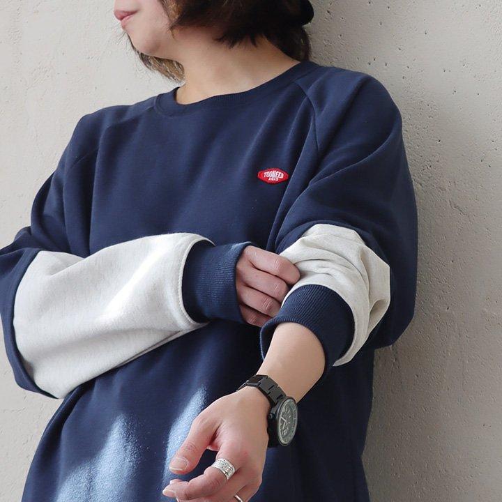 重ね着 風 トレーナー 軽い 暖かい 裏起毛 薄手 秋 オーバーサイズ ワイド すっきり 着痩せ 長袖 スウェット お尻 隠れ TOneontoNE トーン パティ | PATY | 10