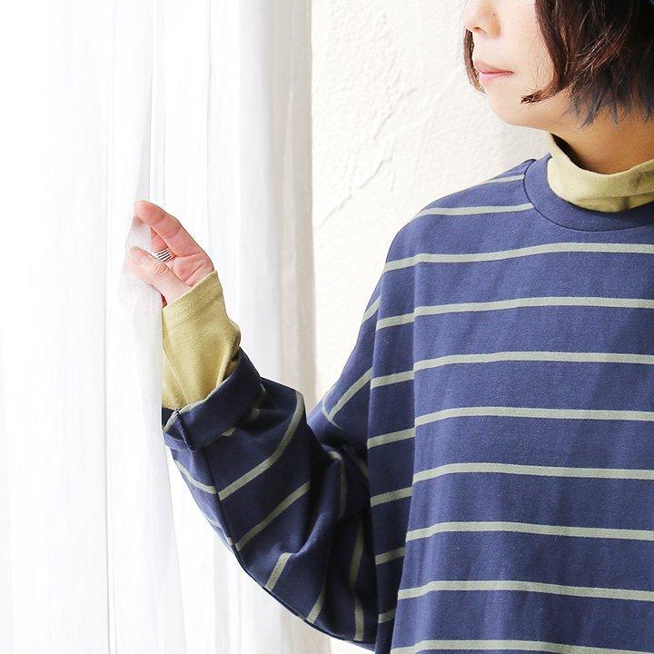 PATY カットソー 長袖 ハイネック お尻が隠れる 前後アシメントリー