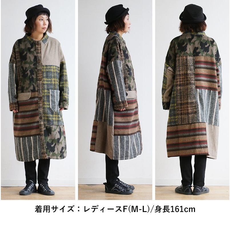 sandy（サンディー） アウター コート パッチワーク 迷彩 チェック