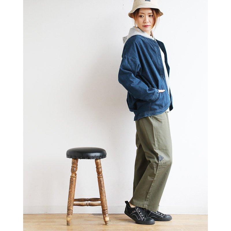ブルゾン ジャケット ノーカラージャケット デニム 羽織 前開き ライトアウター アウター カーディガン コットン インディゴ Blucielo nuovo | PATY | 05