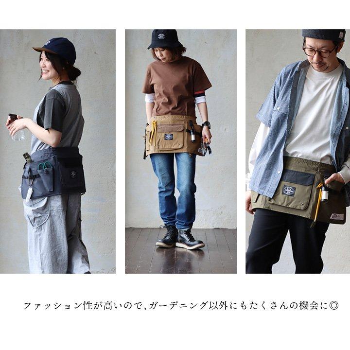 ツールエプロン エプロン 前掛け ロクヨンクロス 6040 ガーデニング キャンプ アウトドア 防汚 撥水 grn | PATY | 13
