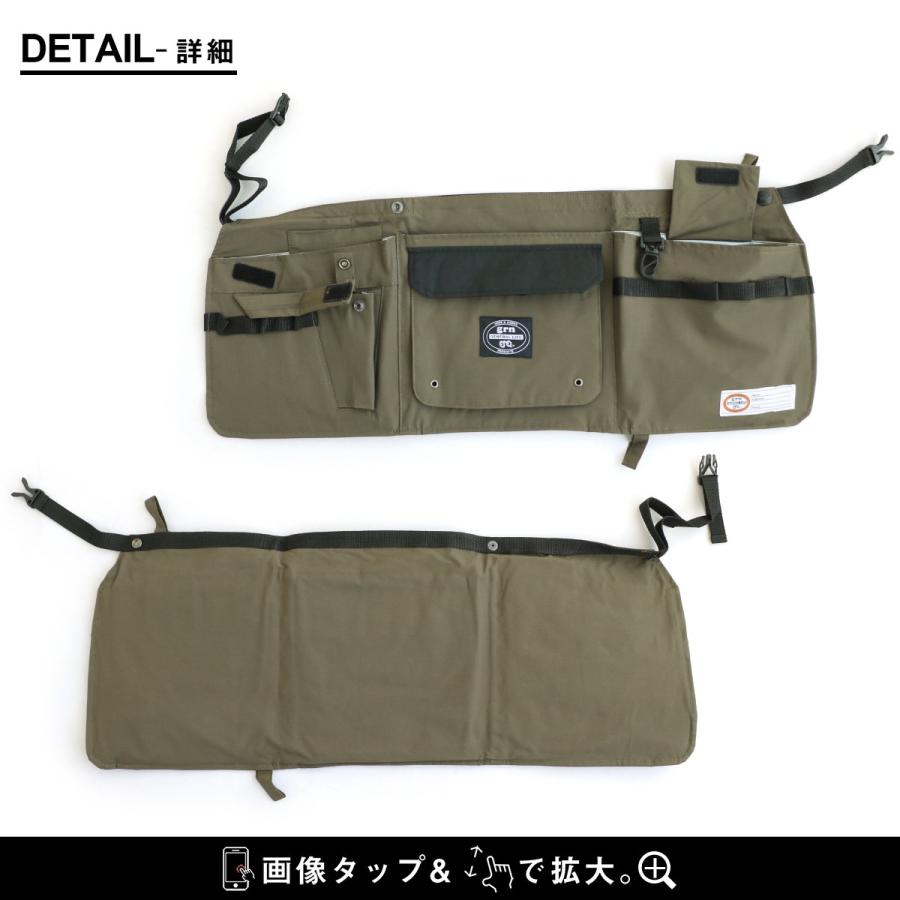 ツールエプロン エプロン 前掛け ロクヨンクロス 6040 ガーデニング キャンプ アウトドア 防汚 撥水 grn | PATY | 16