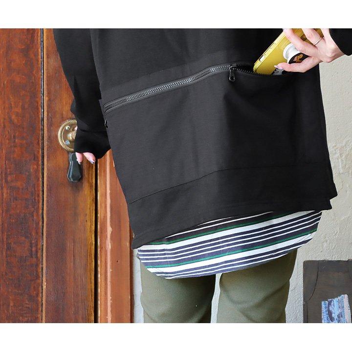 カーディガン メンズ レディース 長袖 スウェット トレーナー 羽織 マジックテープ ベルクロ 異素材切り替え ビッグポケット 米綿 裏毛 grn | grn | 06