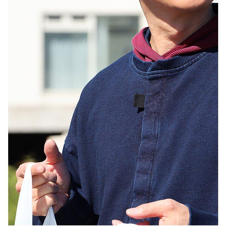 カーディガン メンズ レディース 長袖 スウェット トレーナー 羽織 マジックテープ ベルクロ 異素材切り替え ビッグポケット 米綿 裏毛 grn | grn | 10