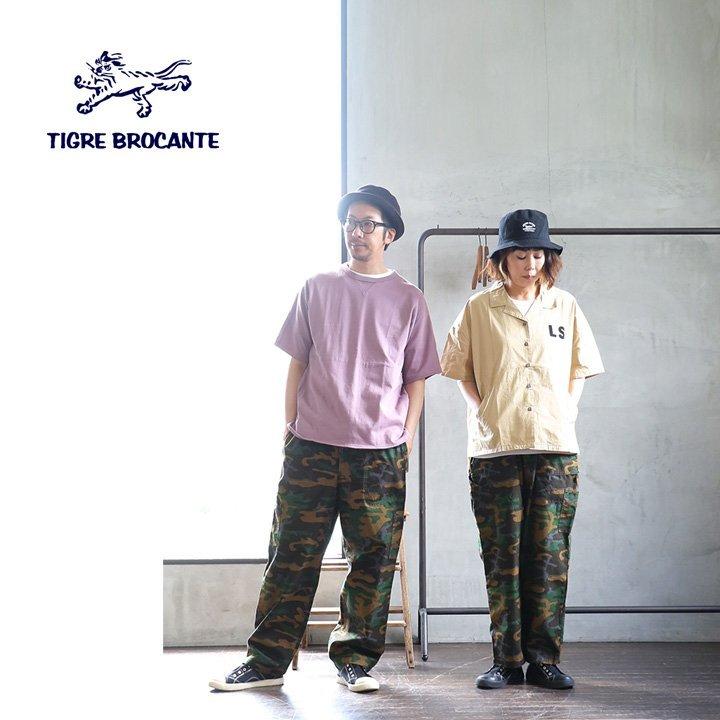 TIGRE BROCANTE パンツ ワークパンツ ストレート 柄パン カモ柄