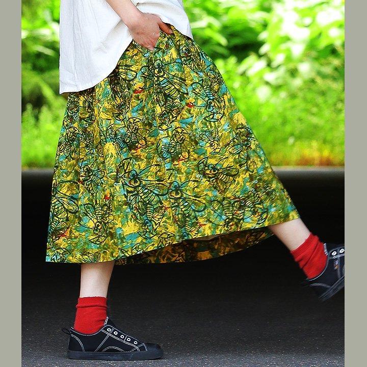 TIGRE BROCANTE　フレアスカート　コットン総柄　ネイビー TIGRE BROCANTE（ティグルブロカンテ） スカート フレアスカート