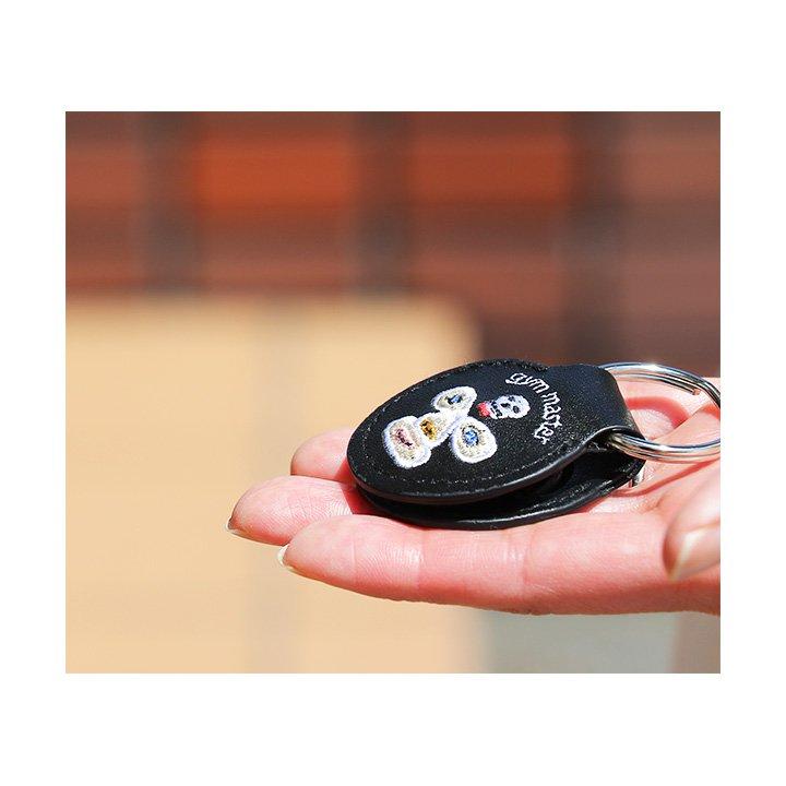 gym master ジムマスター キーホルダー コインキーケース キーケース ハッピー 刺繍 500円玉 2枚入る スナップボタン レスラー ルアー パティ (メール便05) | PATY | 09