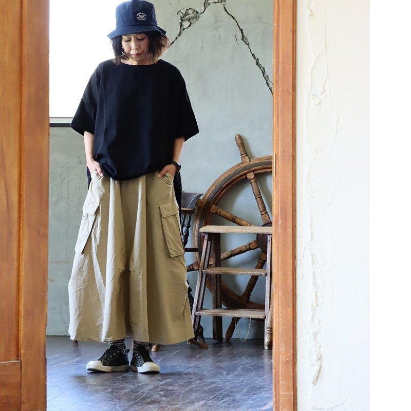 スカート ロング丈 Aラインスカート レディース 無地 綿100％ タイプライター しっかり生地 通気性 ウエストゴム 着痩せ  PATY パティ GENTIL | PATY | 02