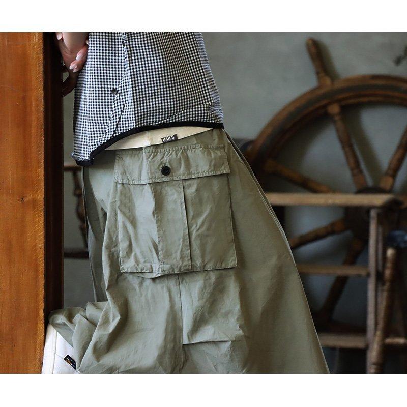 スカート ロング丈 Aラインスカート レディース 無地 綿100％ タイプライター しっかり生地 通気性 ウエストゴム 着痩せ  PATY パティ GENTIL | PATY | 03