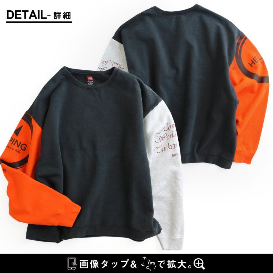 Re:make スウェット トレーナー 長袖 古着 リメイク アソート 2種類 袖