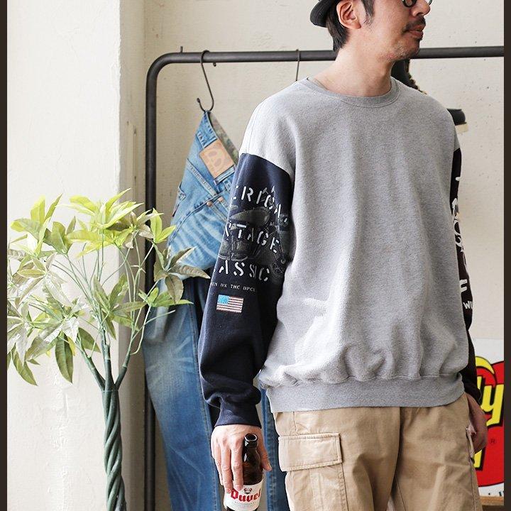 Re:make スウェット トレーナー 長袖 古着 リメイク アソート 2種類 袖