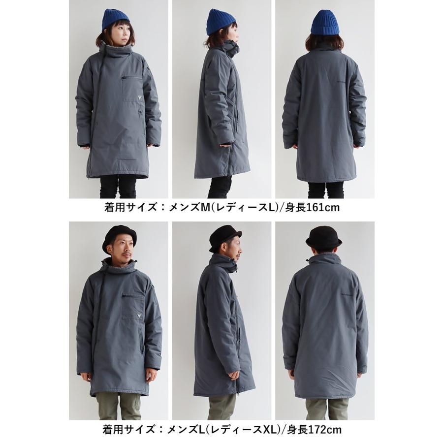 PATY コート メンズ レディース 裏ボア アノラック風 Wジップアップ