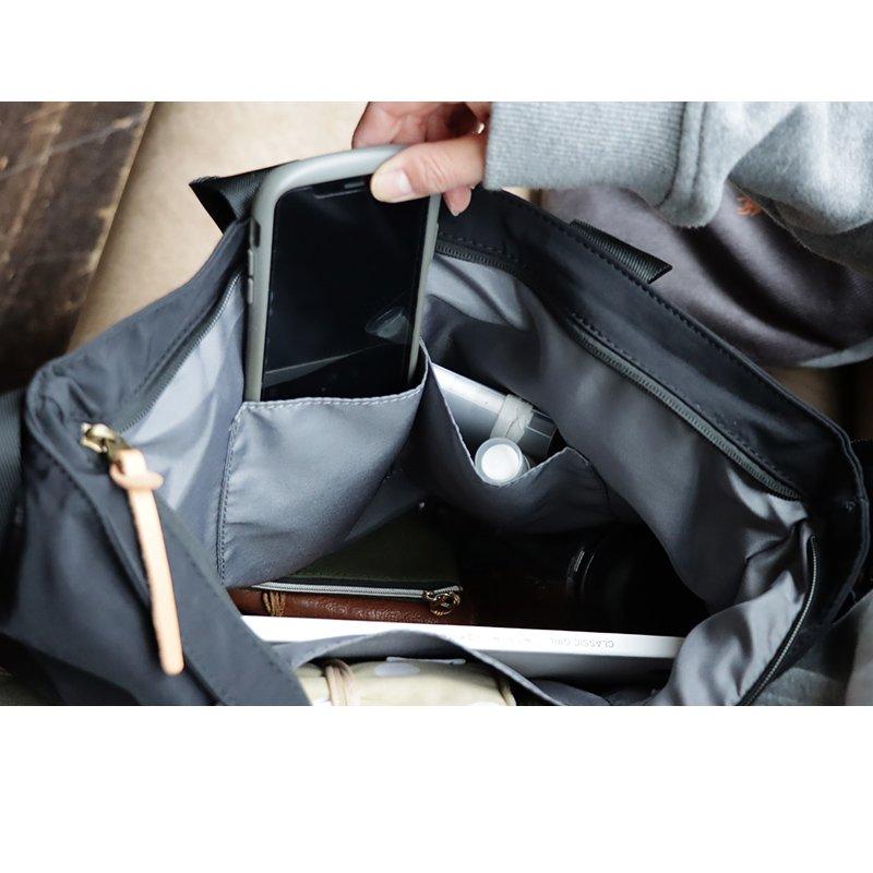 バッグ トート 手提げ ショルダーバッグ 11L 2WAY シンプル 無地 ナイロン 撥水 多収納 kippis SCENT OF SCANDINAVIA パティ | PATY | 08