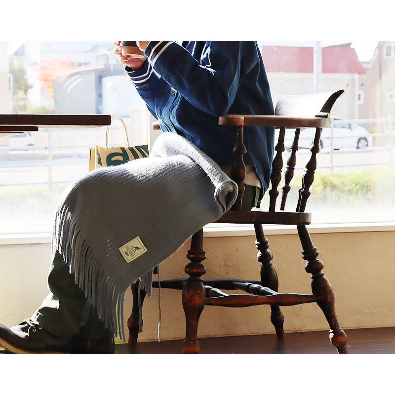 ストール マフラー 大判 ラッセルストール 紐フリンジ ニット リブラッセル編み シンプル PATY パティ KANGOL | PATY | 07