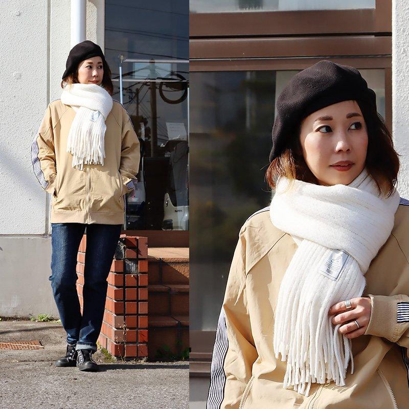 ストール マフラー 大判 ラッセルストール 紐フリンジ ニット リブラッセル編み シンプル PATY パティ KANGOL | PATY | 11