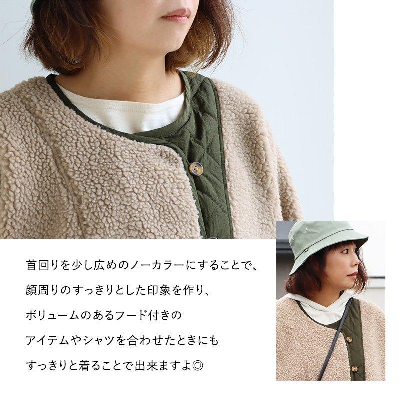 アウター ジャケット ノーカラー 長袖 レディース ボア キルティング ポリエステル100％ 暖かい 軽量 防寒 防風  PATY パティ GENTIL | PATY | 13