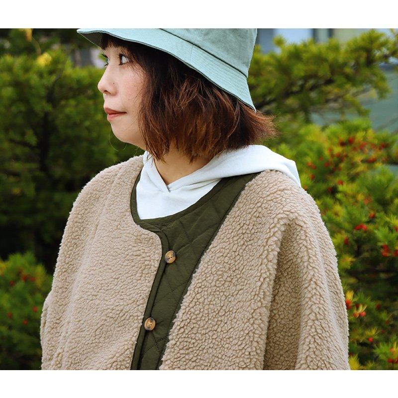 アウター ジャケット ノーカラー 長袖 レディース ボア キルティング ポリエステル100％ 暖かい 軽量 防寒 防風  PATY パティ GENTIL | PATY | 05