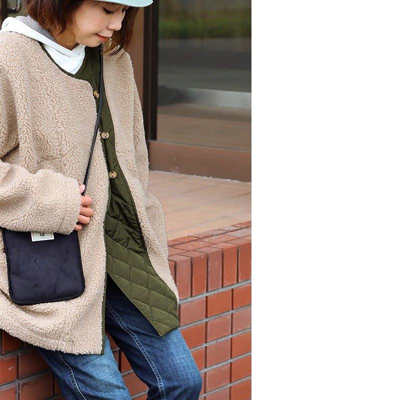 アウター ジャケット ノーカラー 長袖 レディース ボア キルティング ポリエステル100％ 暖かい 軽量 防寒 防風  PATY パティ GENTIL | PATY | 06