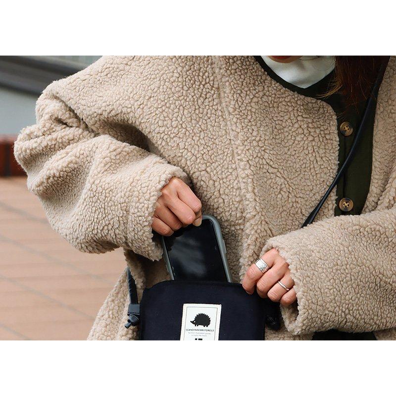 アウター ジャケット ノーカラー 長袖 レディース ボア キルティング ポリエステル100％ 暖かい 軽量 防寒 防風  PATY パティ GENTIL | PATY | 07