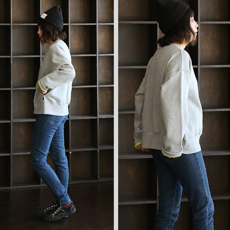 カーディガン レディース ゆったり 秋冬 厚手 スウェット スウェットカーデ 裏配色 裏起毛 長袖 裾リブ ボタン ポケット SAIL セイル | PATY | 06