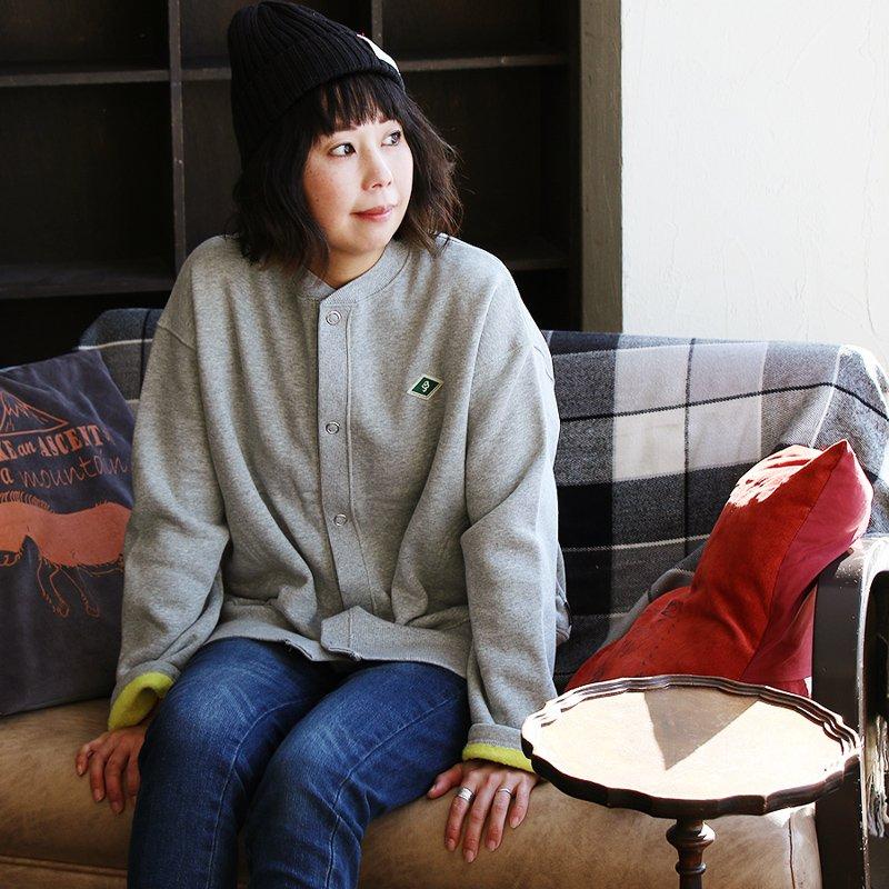 カーディガン レディース ゆったり 秋冬 厚手 スウェット スウェットカーデ 裏配色 裏起毛 長袖 裾リブ ボタン ポケット SAIL セイル | PATY | 08