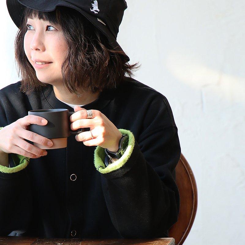 カーディガン レディース ゆったり 秋冬 厚手 スウェット スウェットカーデ 裏配色 裏起毛 長袖 裾リブ ボタン ポケット SAIL セイル | PATY | 10