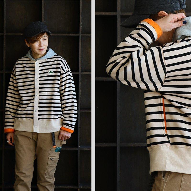 カーディガン レディース ゆったり 秋冬 厚手 スウェット スウェットカーデ 裏配色 裏起毛 長袖 裾リブ ボタン ポケット SAIL セイル | PATY | 12