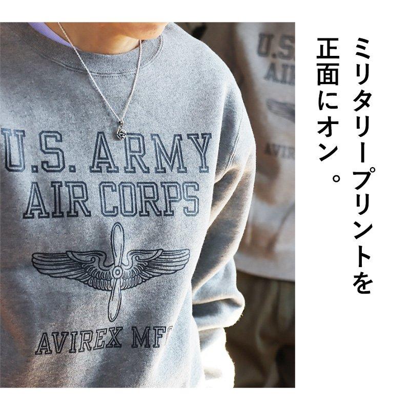 トレーナー スウェット 長袖 クルーネック メンズ レディース 無地 プリント グレー 綿 ポリエステル  PATY パティ AVIREX | AVIREX | 06