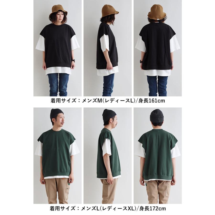 セットアンサンブル 2枚1組 Tシャツ 半袖ベスト メンズ レディース 綿100％ 裏毛 天竺 PATY パティ | PATY | 17