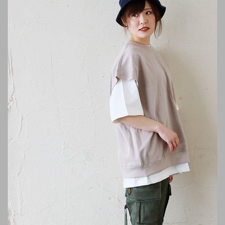 セットアンサンブル 2枚1組 Tシャツ 半袖ベスト メンズ レディース 綿100％ 裏毛 天竺 PATY パティ | PATY | 12