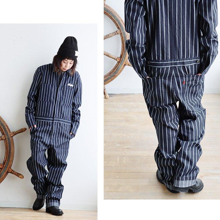 【土日価格】 Indian ツナギ オールインワン デニムストライプ INDIAN（インディアン） オールインワン ツナギ ストレート メンズ