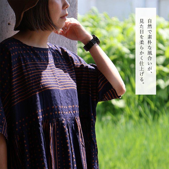 PATY ワンピース レディース 五分袖 綿100％ コットン 夏 涼しい 軽い
