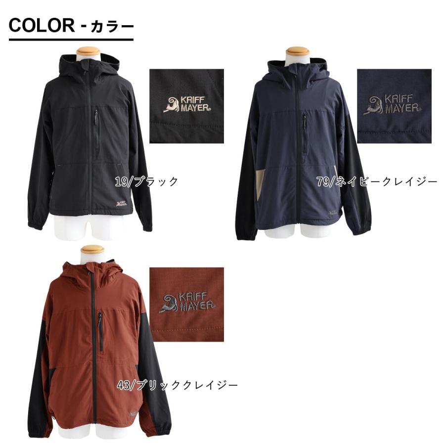 KRIFF MAYER クリフメイヤー コラボ マウンテンパーカー 暖かい 裏フリース ストレッチ ナイロン 着痩せ メンズ レディース微撥水 軽量 | PATY | 04