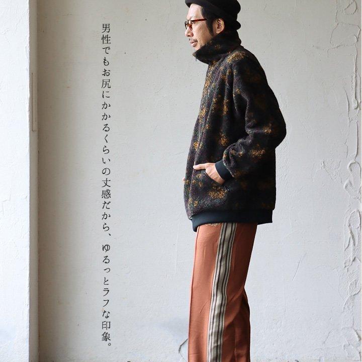 PATY ボアジャケット 長袖 プルオーバー ハーフジップ 重ね着 メンズ