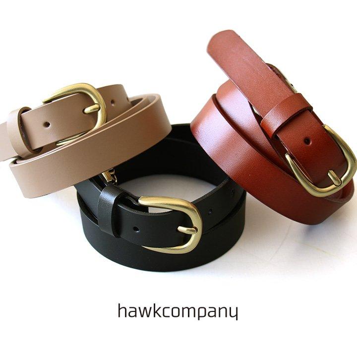 HAWK COMPANY ホークカンパニー ベルト 細ベルト メンズ レディース カウレザー 牛革 ゴールド 無地 パティ｜paty｜08