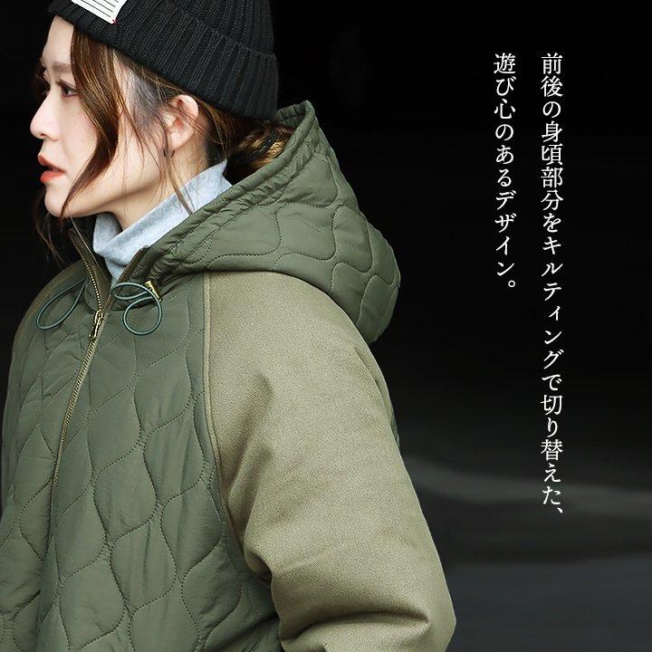 PATY キルティングコート レディース アウター ハイネック フード