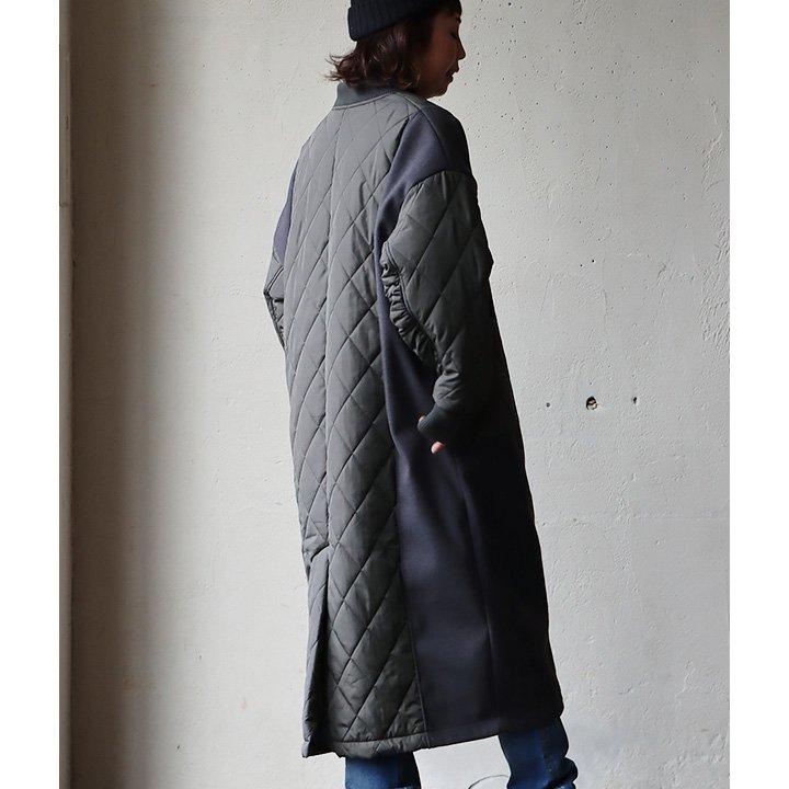 Lupilien コート ロング丈 レディース MA-1 ノーカラー