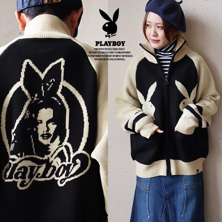 【送料無料】ニットカーディガン　ニットジャケット　PLAYBOY　古着　匿名配送 PATY ニットジャケット ニット プルオーバー 長袖 メンズ レディース