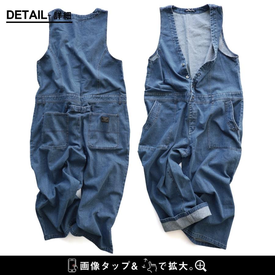 デニム サロペット ゆったり 着痩せ レディース 柔らか 綿100% コットン おしゃれ 春 夏 秋 冬 重ね着 大人 カジュアル アメカジ BLUETO ブルート | PATY | 18