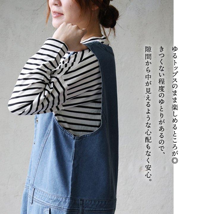 デニム サロペット ゆったり 着痩せ レディース 柔らか 綿100% コットン おしゃれ 春 夏 秋 冬 重ね着 大人 カジュアル アメカジ BLUETO ブルート | PATY | 06