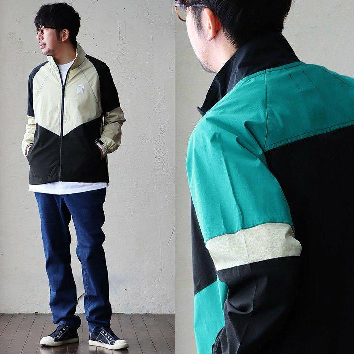 マウンテンパーカー ジャケット メンズ レディース ストレッチ 撥水 軽い 防風 春 ドライ ハイネック レトロ 配色 TOneontoNE トーン | PATY