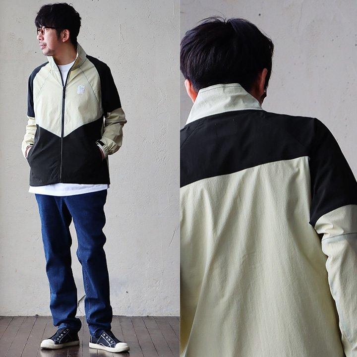マウンテンパーカー ジャケット メンズ レディース ストレッチ 撥水 軽い 防風 春 ドライ ハイネック レトロ 配色 TOneontoNE トーン | PATY | 14