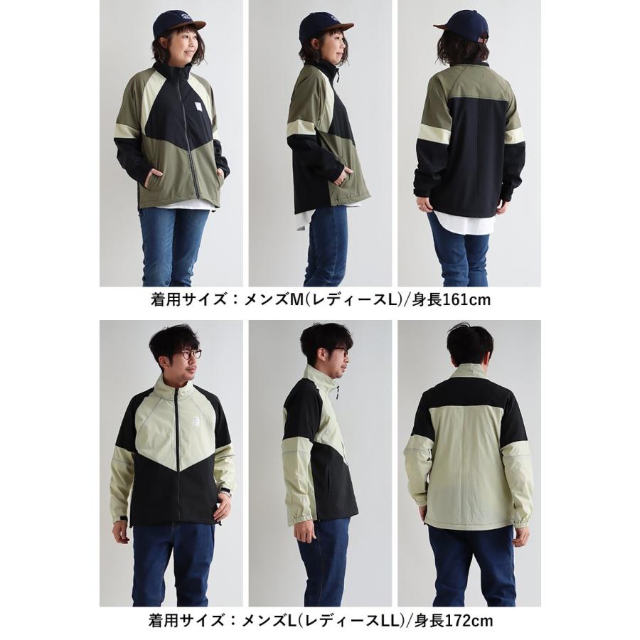 マウンテンパーカー ジャケット メンズ レディース ストレッチ 撥水 軽い 防風 春 ドライ ハイネック レトロ 配色 TOneontoNE トーン | PATY | 20