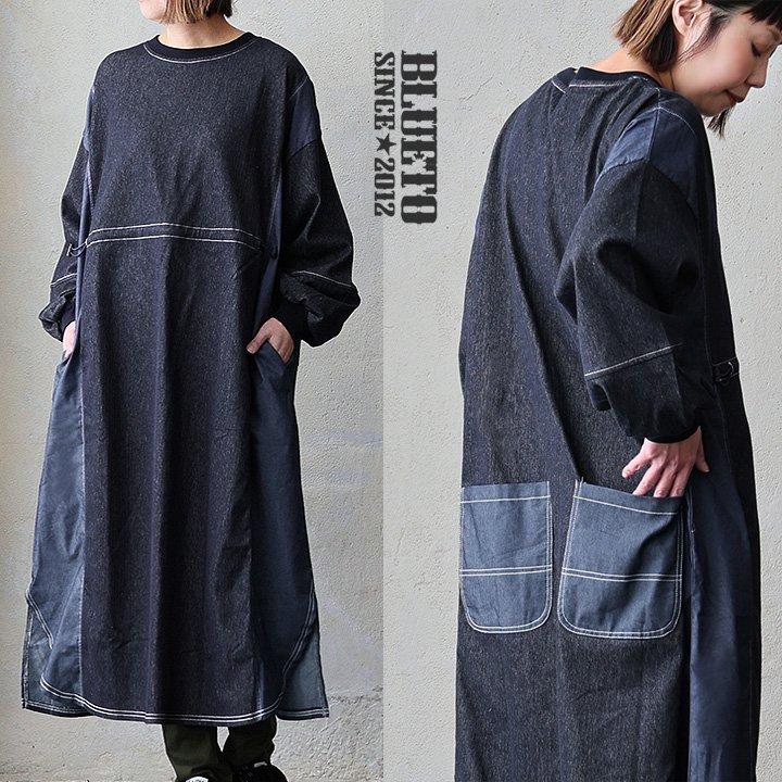 PATY ワンピース ワンピ 長袖 レディース 着痩せ ストレッチ カット