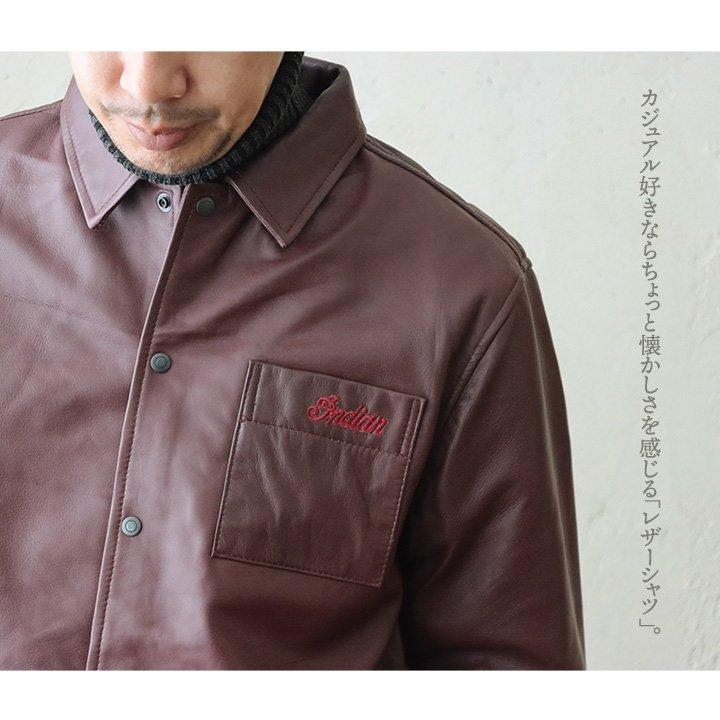 PATY シャツ レザーシャツ メンズ レディース シープスキン 本革 